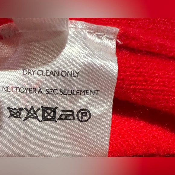 Pilcro Anthropologie The Alani 100% Cashmere Mock-Neck Sweater Candy Red XSP - Picture 9 of 10